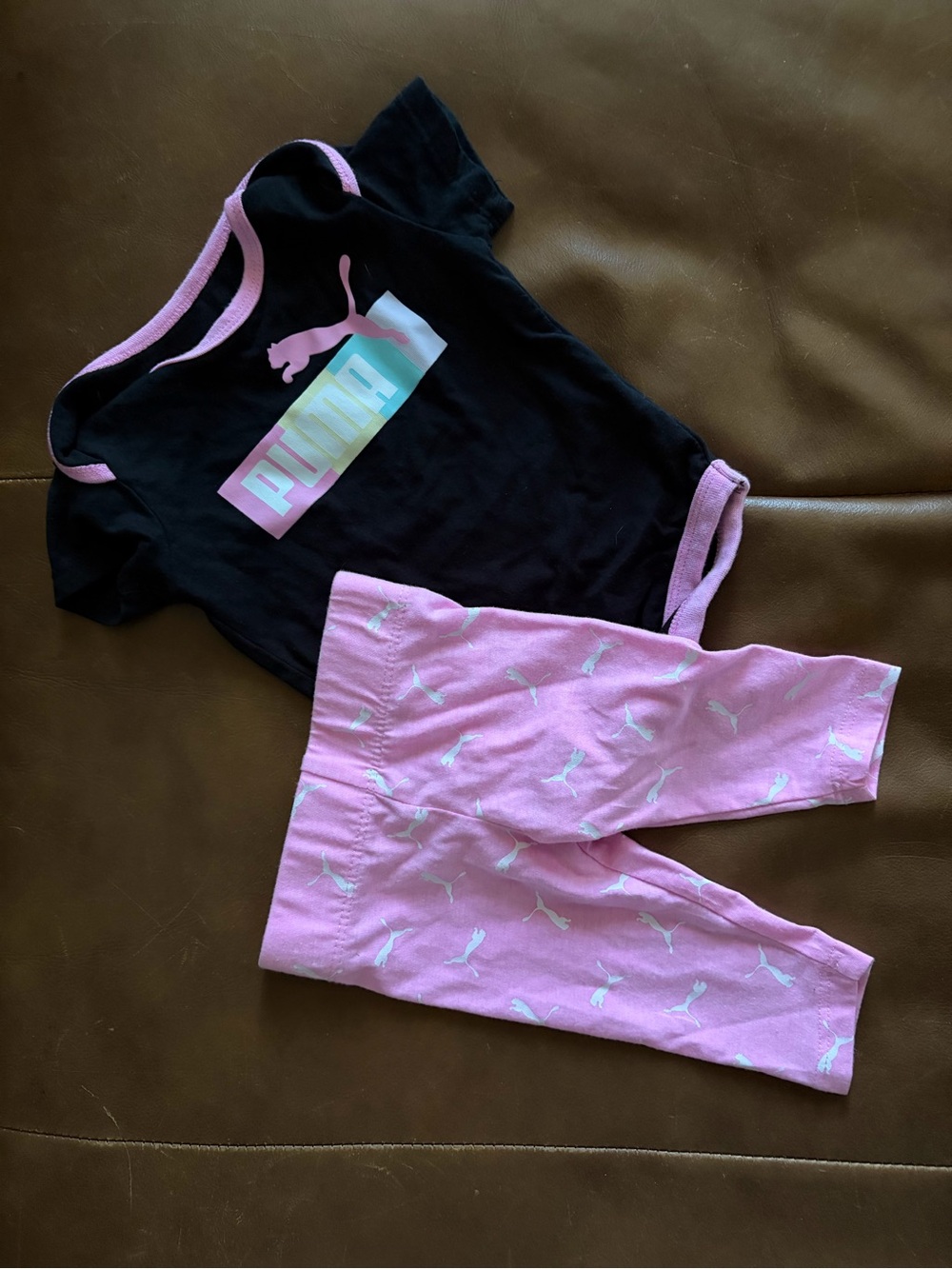 Puma Pink Logo Print Women's Sleepwear Shorts